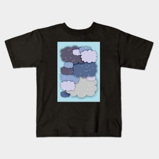 clouds sky snowing snowfall nature Kids T-Shirt